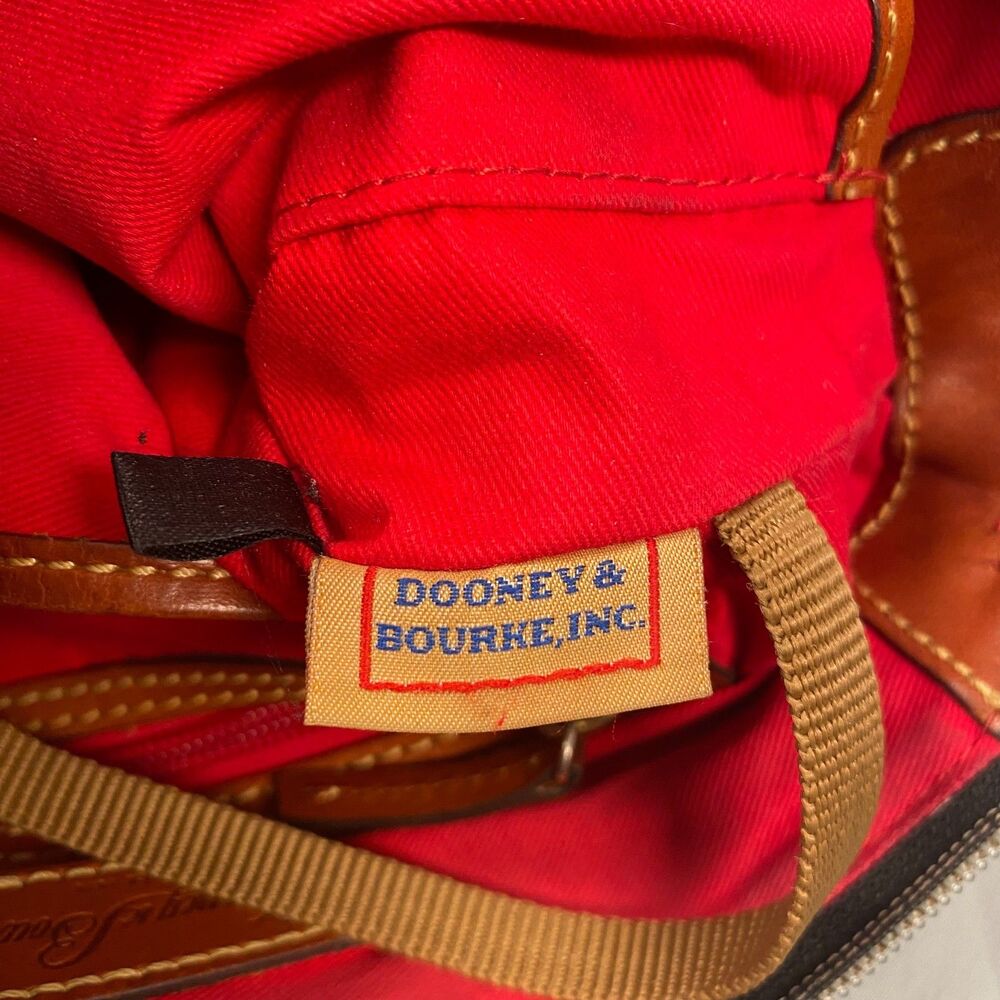 Authentic Dooney and Bourke Black Nylon and Leather Cross Body Messenger Bag - Picture 14 of 16